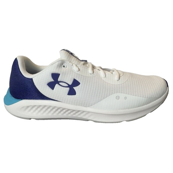 Under Armour Mens Size 9.5 Charged Pursuit 3 White Sonar Blue Running Shoes main image 2